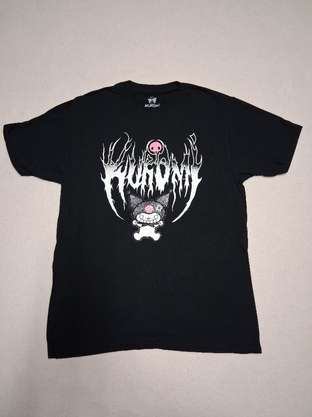 4/20$ Kuromi Black Graphic Kids Short-Sleeve Tee with Pink Accent